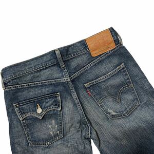 漢のリーバイス 廃盤 WF537-02 Levi’s 517 W31 ブーツカット フラップポケット メンズ ジーパン デニム ユーズド加工