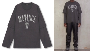 新品同様品 MLVINCE メルヴィンス 23AW / SEVEN STARS LAYERED L/S TEE ピグメント加工 レイヤード ロングスリーブTシャツ ロンT XL TT