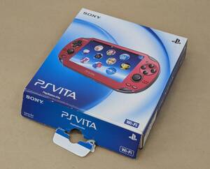 ◎D570/中古処分品!! 旧型 PSVita PCH-1000 Wi-Fiモデル ※USBケーブル欠品 ※未掃除品、キズ汚れあり、動作確認、初期化済み/箱傷み