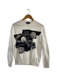 CHANEL◆20SS/COCO GRAFFITI CREWNECK SWEスウェット/M/コットン/WHT/P63298K48933