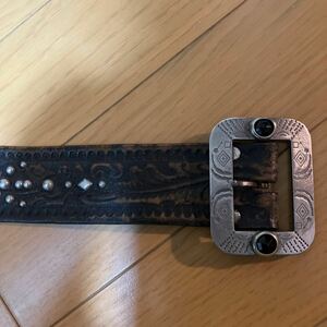 ACE western belt エースウエスタンベルト　スタッズベルト レザーベルト ビンテージ　HTC 