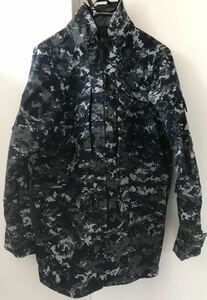 美品 U.S.NAVY 米軍 海軍 GORE-TEX ゴアテックス　パーカー Medium X Long 迷彩 カモフラ USN ブルー　USED