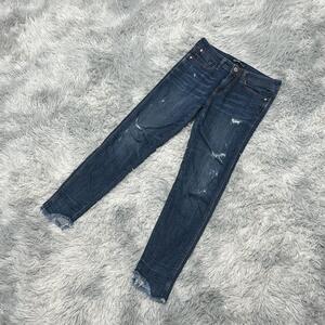 【良品】ZARA BASIC ザラベーシック ダメージジーンズ【USA06】