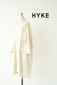 HYKE LINEN MILITARY COAT ハイク リネン ミリタリー ステンカラーコート size 1 211-27029 022 0708132