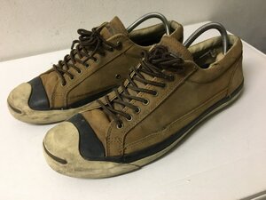 ◆CONVERSE コンバース　ジャンク Jackpurcell ジャックパーセル ヌバック レザー スニーカー 茶 サイズ28