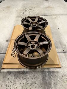 RAYS TE37SAGA Splus 17x9j+22 114.3-5H BR ブロンズアルマイト ２本 即納　東京都から