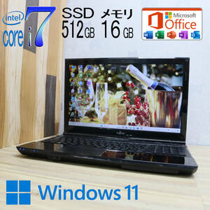 ★美品 最上級4コアi7！新品SSD512GB メモリ16GB★A45K Core i7-2670QM Webカメラ Win11 MS Office2019 Home&Business ノートPC★P71050