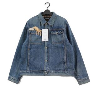 UNDERCOVER アンダーカバー 23AW ハンドビーズ 裏シャギーCK 加工Gジャン ジャケット 3 インディゴ