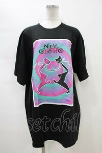 NieR Clothing / CHARACTER COTTON CUTSEW【ちゃむちゃむ×シエル】 XL 黒 H-23-12-03-1055-PU-TO-KB-ZT239