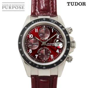 チュードル TUDOR クロノタイム タイガー プリンスデイト 79260P メンズ 腕時計 デイト ワインレッド 自動巻き Prince date 90251738