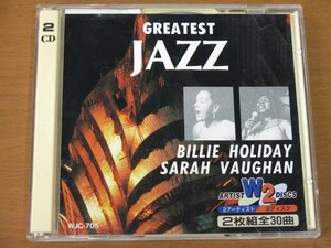 CD JAZZ BILLIE HOLIDAY & SARAH VAUGHAN WJC-705 2枚組 中古品