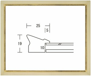 水彩用額縁 木製フレーム 翼 サイズF10号