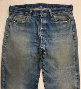 60S LEVIS リーバイス501BIGE 足長R 刻印8　実寸約W35インチ リペア済み【検索501XX 502 606 505 66前期】