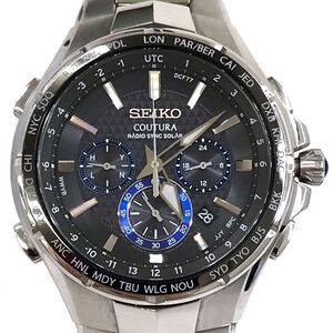 美品 SEIKO セイコー Coutura コーチュラ 腕時計 SSG009 8B92-0AL0 電波ソーラー カレンダー クロノグラフ ラウンド 動作確認済み