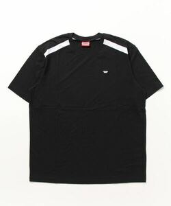 DIESEL Tシャツ スポーツ　ラインデザイン　ブラック XLサイズ