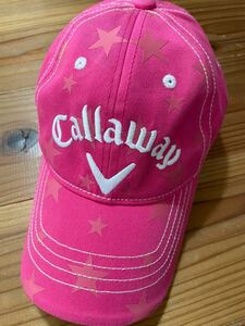 Callaway ゴルフキャップ ピンク 星柄 キャロウェイ CAP 帽子 キャップ GOLF ゴルフウェア 55-57センチ スター柄