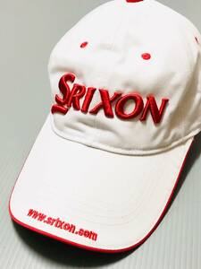 新品！SRIXON（スリクソン）キャップ　ユニセックス (Unisex)　（ホワイト×レッド）