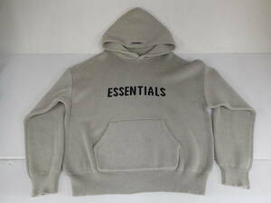 Essentials 　FEAR OF GOD　ニットロゴパーカー　サイズL　エッセンシャルズ　フィアオブゴッド FOG