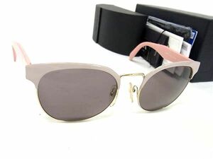 1円 ■美品■ PRADA プラダ SPR61T 54□19 VIA-6X1 140 サングラス メガネ 眼鏡 レディース メンズ ライトピンク系 BK1925