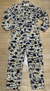 処分 M 良品 レア 初期 A BATHING APE エイプ スターカモ 迷彩柄 オールインワン つなぎ BAPE