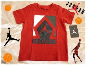 アメリカ直輸入　NBA　ジョーダン　JORDAN 　ロゴ　Tシャツ　半袖　レッド　4T　100ｃｍ　バスケ　子供用　キッズ　スポーツ