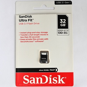 送料無料 SanDisk Ultra Fit USB 3.1 Flash Drive SDCZ430-032G-G46 USBメモリ 32GB 海外リテール サンディスク ウルトラフィット