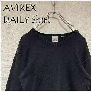 ★AVIREX DAILY Vネック 長袖Tシャツ アビレックス カットソー