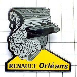 ピンバッジ・ルノー車モーター機械 RENAULT FRANCE◆フランス限定ピンズ◆レアなヴィンテージものピンバッチ