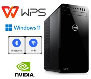 D930/DELL/XPS8910/Core i7-6700/メモリ16GB/M.2 NVME 256GB+3.5HDD 1TB/GTX 1050Ti/Office WPS/DVD/Win11Pro/内蔵型無線Wi-Fi+Bluetooth