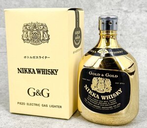 未使用/保管品 非売品 NIKKA WHISKY ニッカ ウイスキー G&G 卓上 ボトル 電子 ガス ライター ゴールド 箱付 昭和 レトロ ヴィンテージ