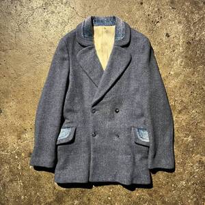 Vivienne Westwood 80s Harris Tweed パイル切替ダブルジャケット ヴィヴィアンウエストウッド ハリスツイード 1980s ラメ 変形