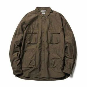 NANGA　C/N RIPSTOP CAMP SHIRT ナンガ　シャツ 長袖シャツ ブラウン　SIZE M