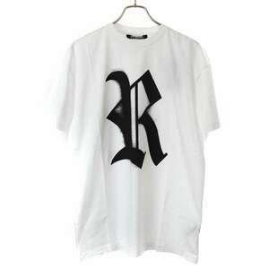 RAF SIMONS ラフシモンズ 23SS RロゴプリントクルーネックTシャツ 231-120 ホワイト M ITRZ23GPUAPG