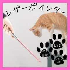 LED ポインター 猫じゃらし USB充電式 猫 ペット 用品　おもちゃ　玩具