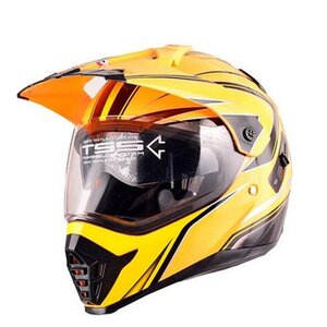 TZX223★バイクヘルメット オフロード シールド付き バイザー フェイスヘルメット ダブルシールド 2色　選択a2