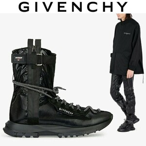 正規品★GIVENCHY ジバンシイ★SPECTRE HIGH WITH ZIP メンズ サイドジップナイロンブーツ★25㎝～26cm★UK40★ブラック黒【本物保証】新品