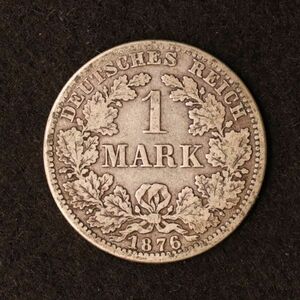 KM#7/ドイツ帝国 1マルク銀貨（1876）[E2488]コイン