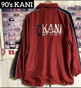 90s KARL KANI SPORT両面ロゴナイロントラックジャケットジャージ/カールカナイスポーツ西海岸 SK8HIPHOP オールドヴィンテージ