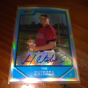 2007bowmanchrome refractor 142/5001stbowman paul estrada autograph