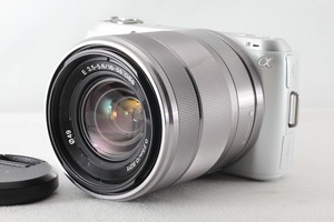 ◆ほぼ新品◆ソニー Sony NEX-C3K 18-55 ズームレンズキット シルバー 僅か1572ショット ストラップ付◇M45545