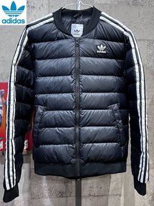 美品 アディダス オリジナルス スーパースター ダウンジャケット 黒白 M メンズ adidas SUPER STAR DOWN JACKET