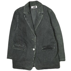 H BEAUTY＆YOUTH エイチ ビューティーアンドユース 日本製 DENIM JACKET デニム2Bテーラードジャケット 1622-243-0484 M BLACK g19062