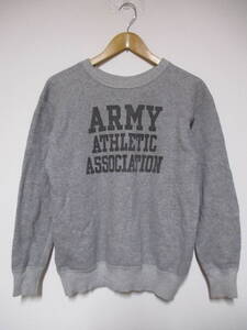 USA製 Mixta ミクスタ ARMY ATHLETIC ASSOCIATION 染み込みプリント スウェット トレーナー XSサイズ