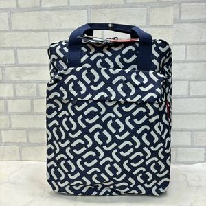 新品 未使用 タグ付き reisenthel リュック バックパック 総柄 ネイビー 15L ナイロン ライゼンタール レディース ハンドバッグ 2way