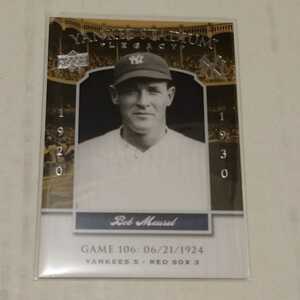 【Bob Meusel】2008 Upper Deck Yankee Stadium Legacy