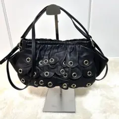 ◎美品　Red Valentino 2way レザー　ハンドバッグ　黒