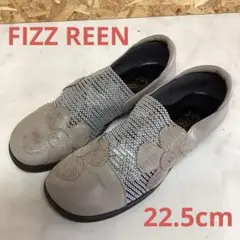 FIZZ REEN レディース　シューズ　グレー系　花模様　22.5cm（う89