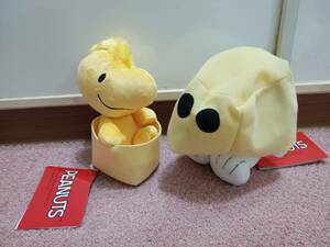 未使用　SNOOPY スヌーピー ぬいぐるみ 〜Mr.sack〜 ウッドストック ２体セット タグ付き マスコット