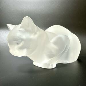 価格交渉歓迎！ 超名品 ラリック LALIQUE 猫 ネコ cat クリスタル フィギュア 愛猫 オブジェ 置物 ガラス レア 検) バカラ サンルイ ルグラ