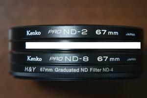 [67mm] Kenko PRO ND-2 / 8 H&Y Graduated ND-4 減光フィルター 880円/枚
